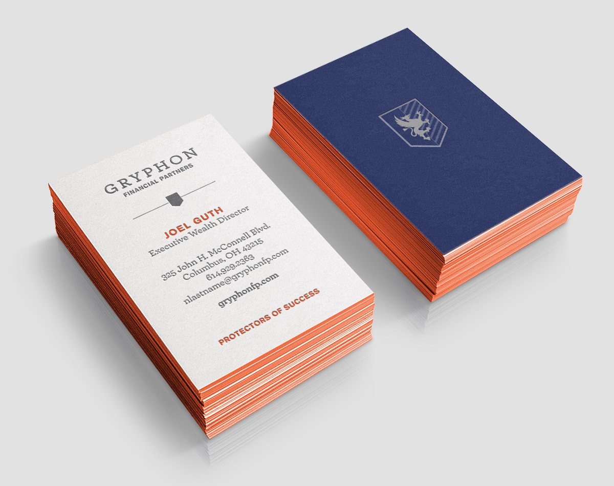 Gryphon Financial Partner's Business Card Design by Blue Flame Thinking