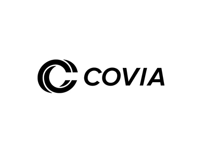 Covia logo, Blue Flame Thinking client