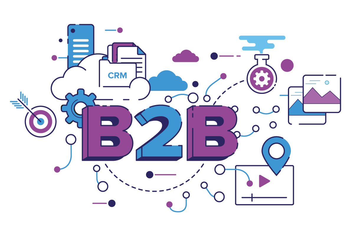 Illustration of B2B services being interconnected