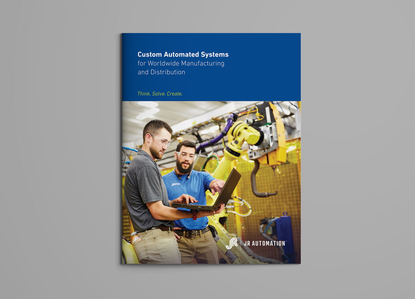 JR Automation Global Capabilities Brochure Cover by Blue Flame thinking