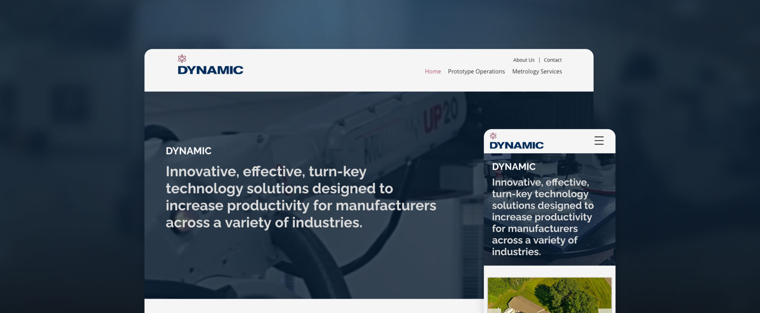 Dynamic Inc website desktop and mobile mockup