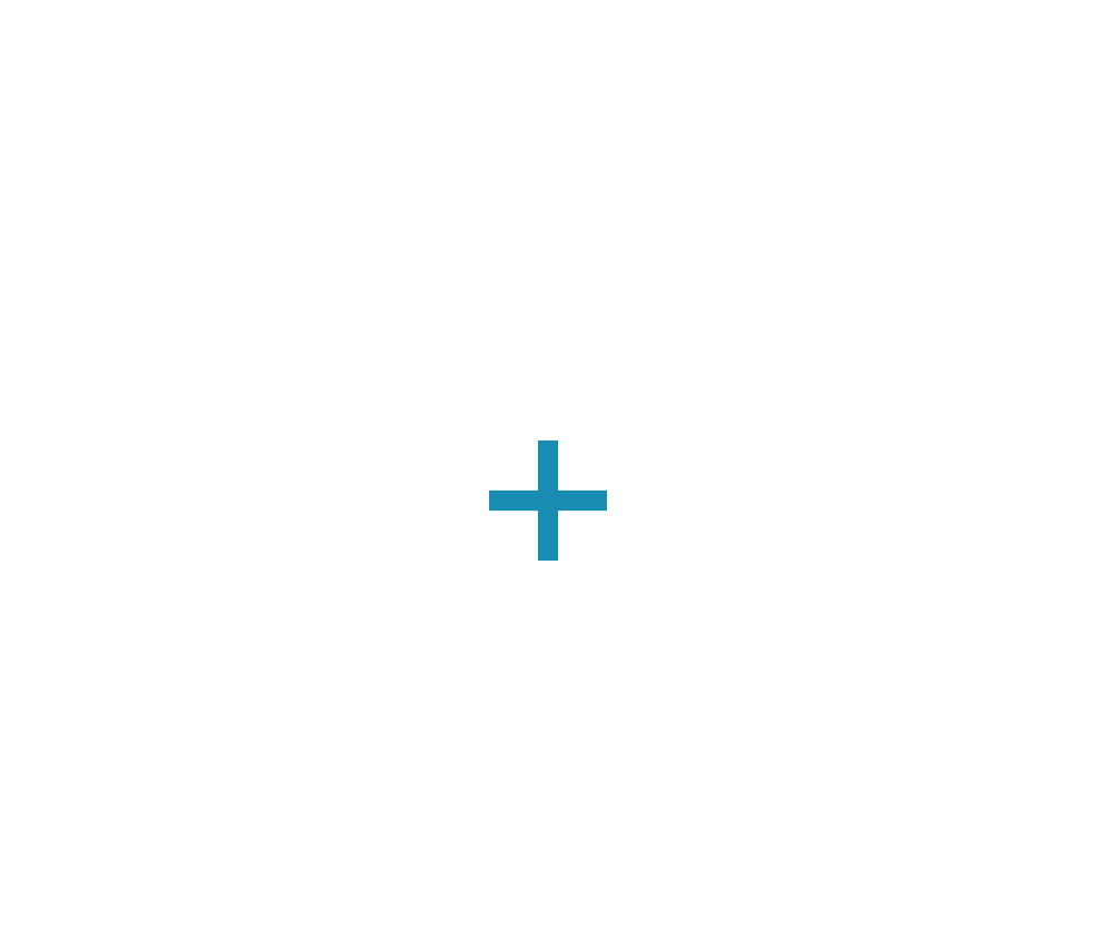 A blue plus sign is centered between the Blue Flame Thinking logo and text at the top and another blurred logo and text at the bottom, all on a light gray background.